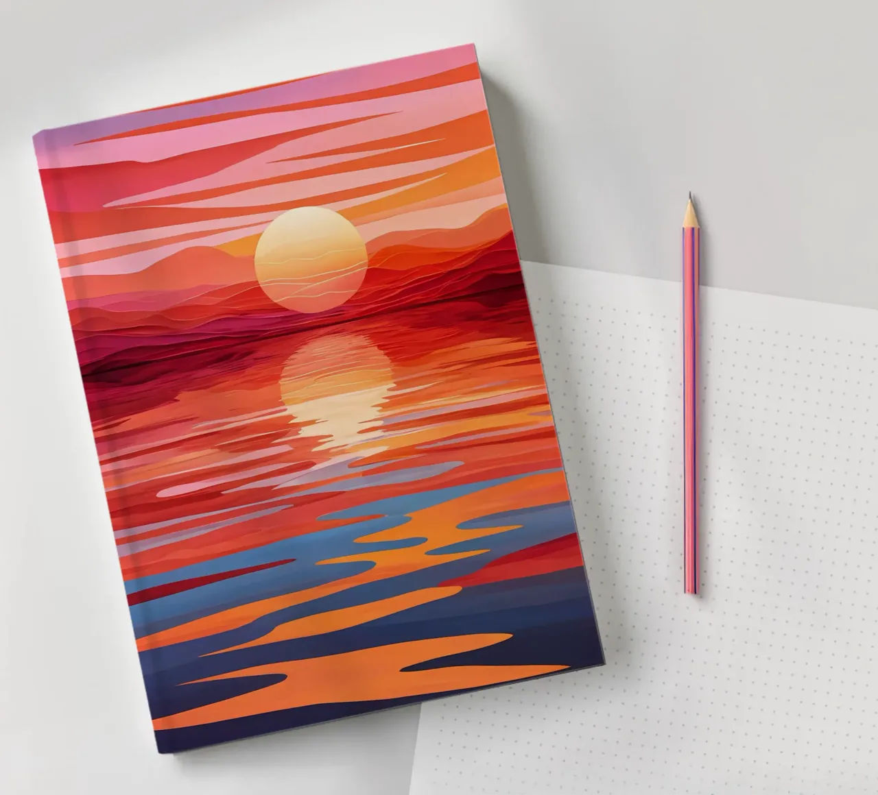 Golden Hour Reflections notebook by Artistic-shop