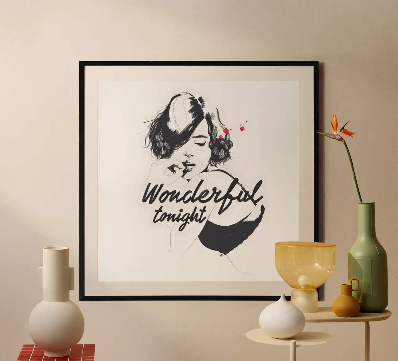 Wonderful Tonight poster con telaio in plastica da Manuel Rebollo