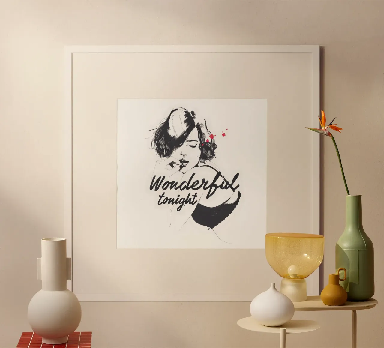 Wonderful Tonight poster con telaio in plastica da Manuel Rebollo