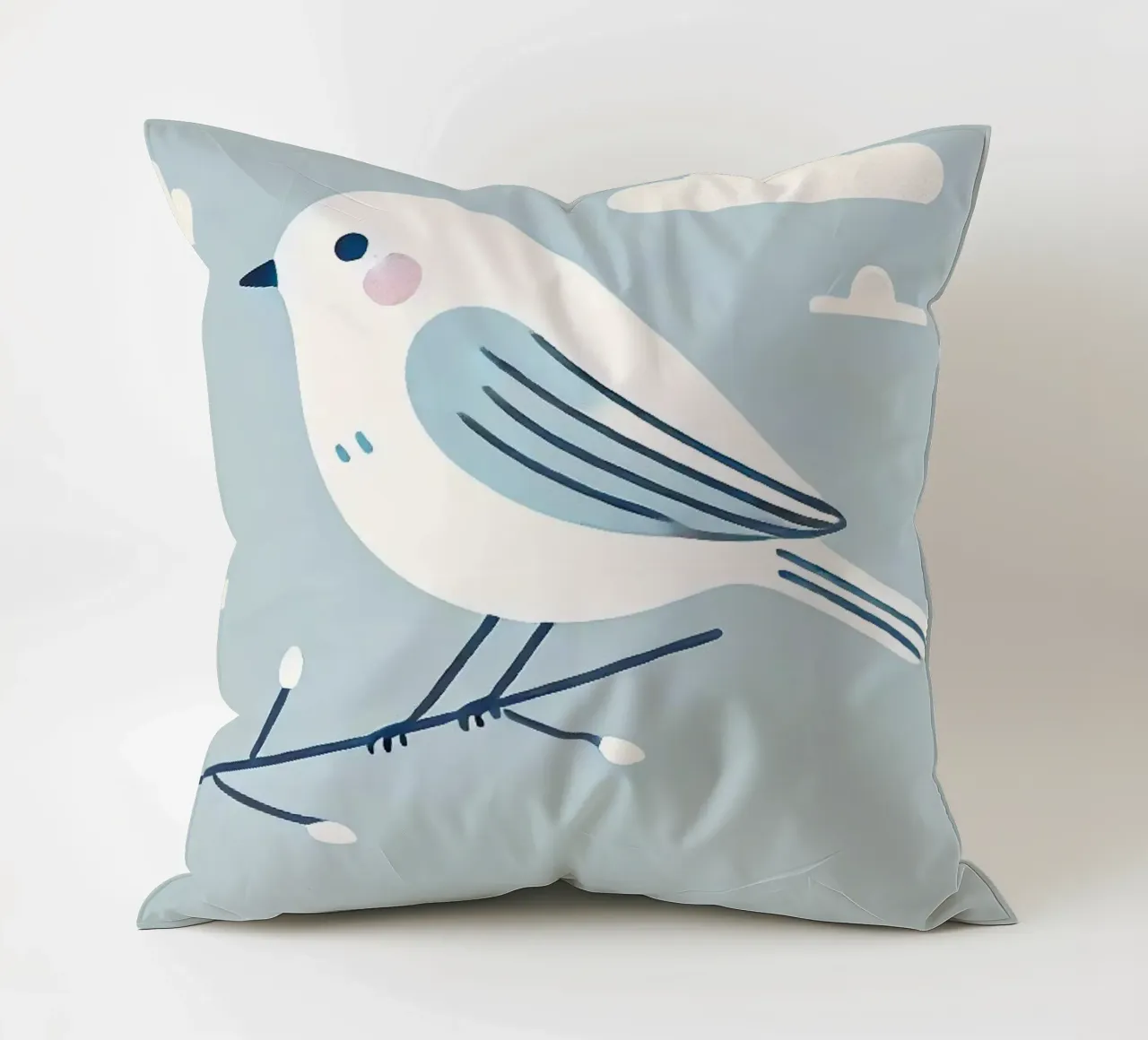 Singing dove decorative cushion by Alegria Fantasia