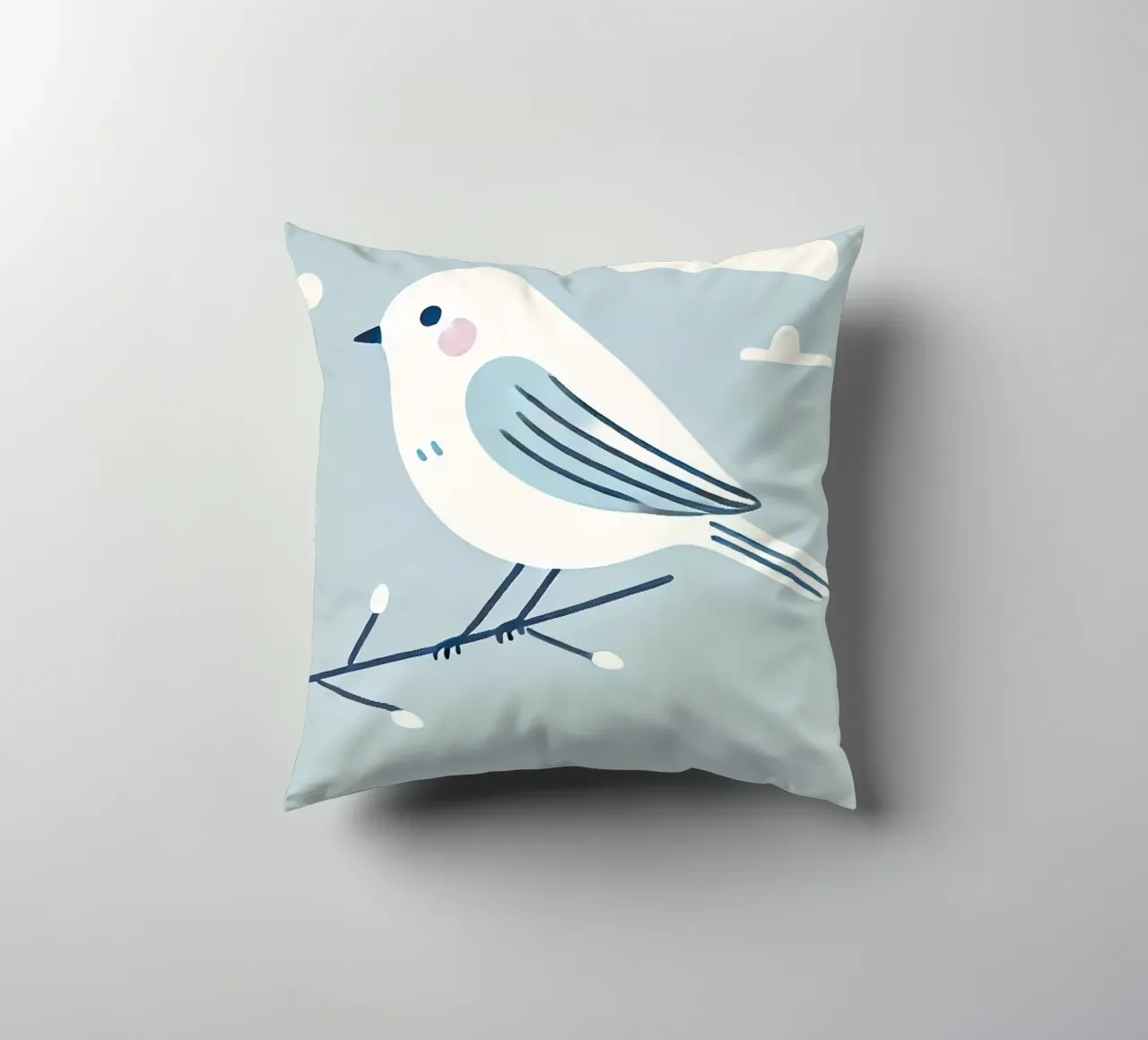 Singing dove decorative cushion by Alegria Fantasia