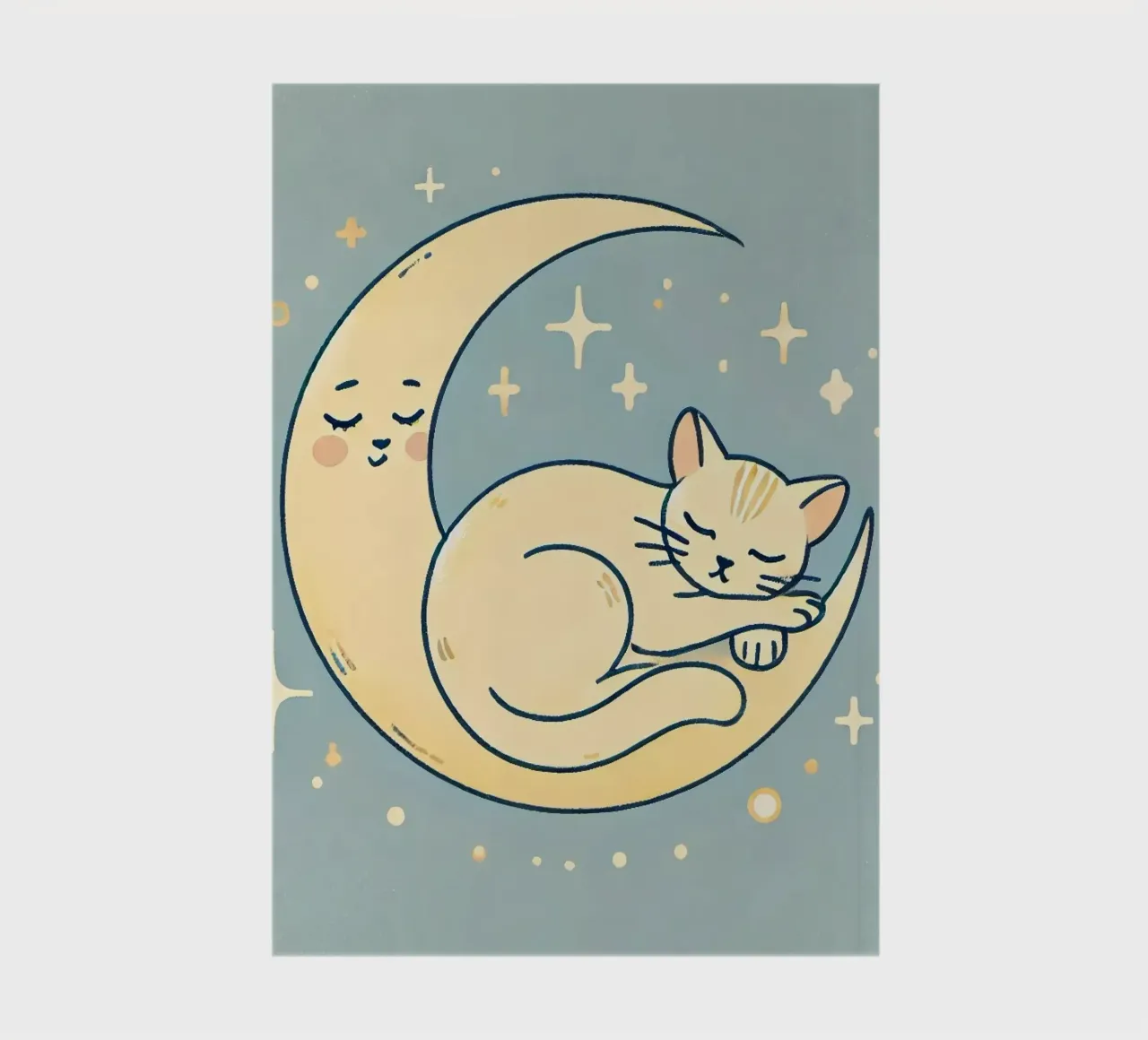 Sleeping cat notebook by Alegria Fantasia