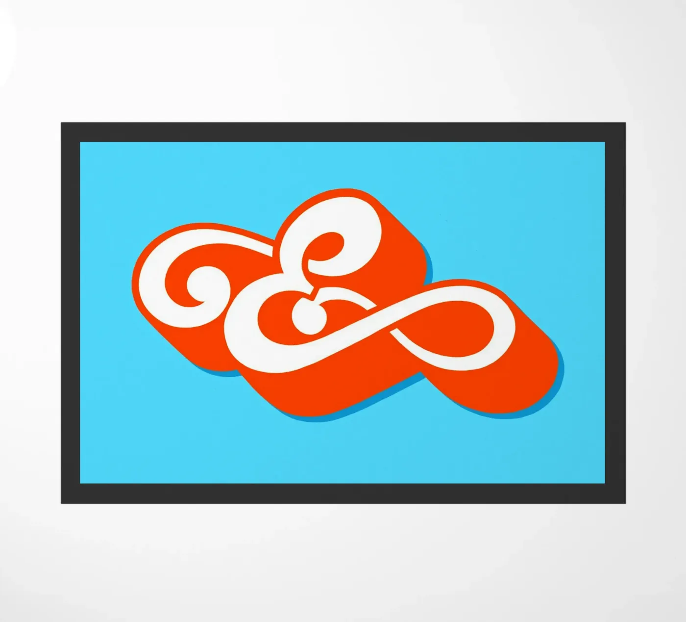E orange doormat by Glettering