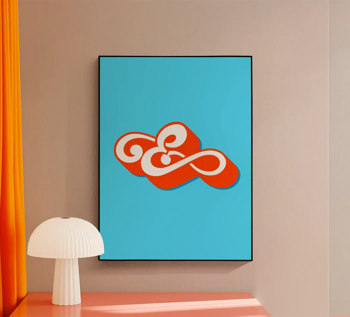 E orange Acryl-Glas von Glettering