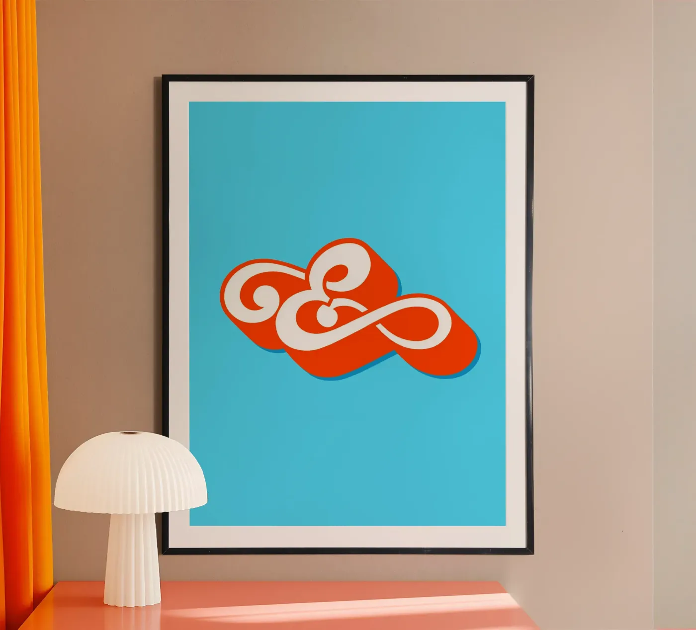 E orange poster by Glettering