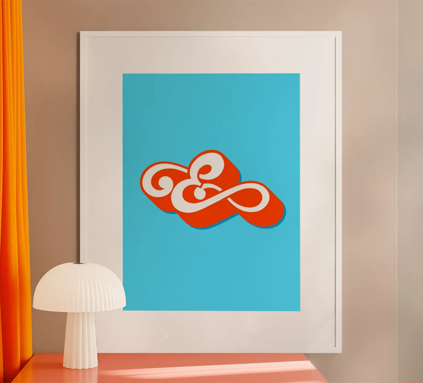 E orange poster by Glettering