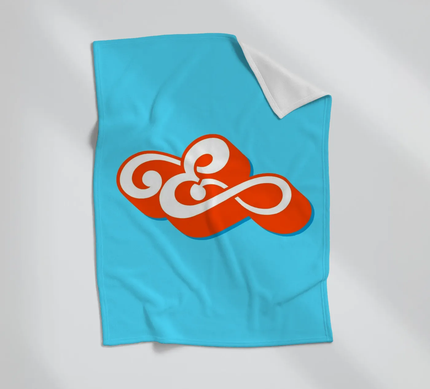 E orange fleecedeken van Glettering