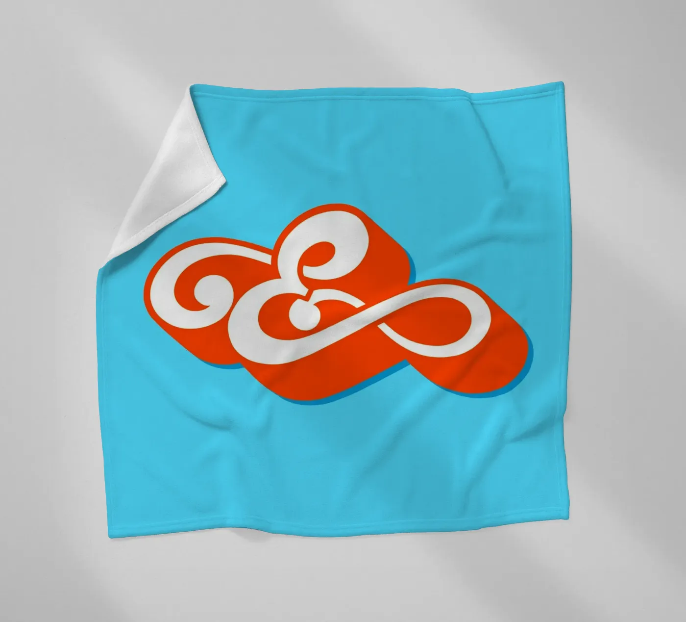E orange fleecedeken van Glettering