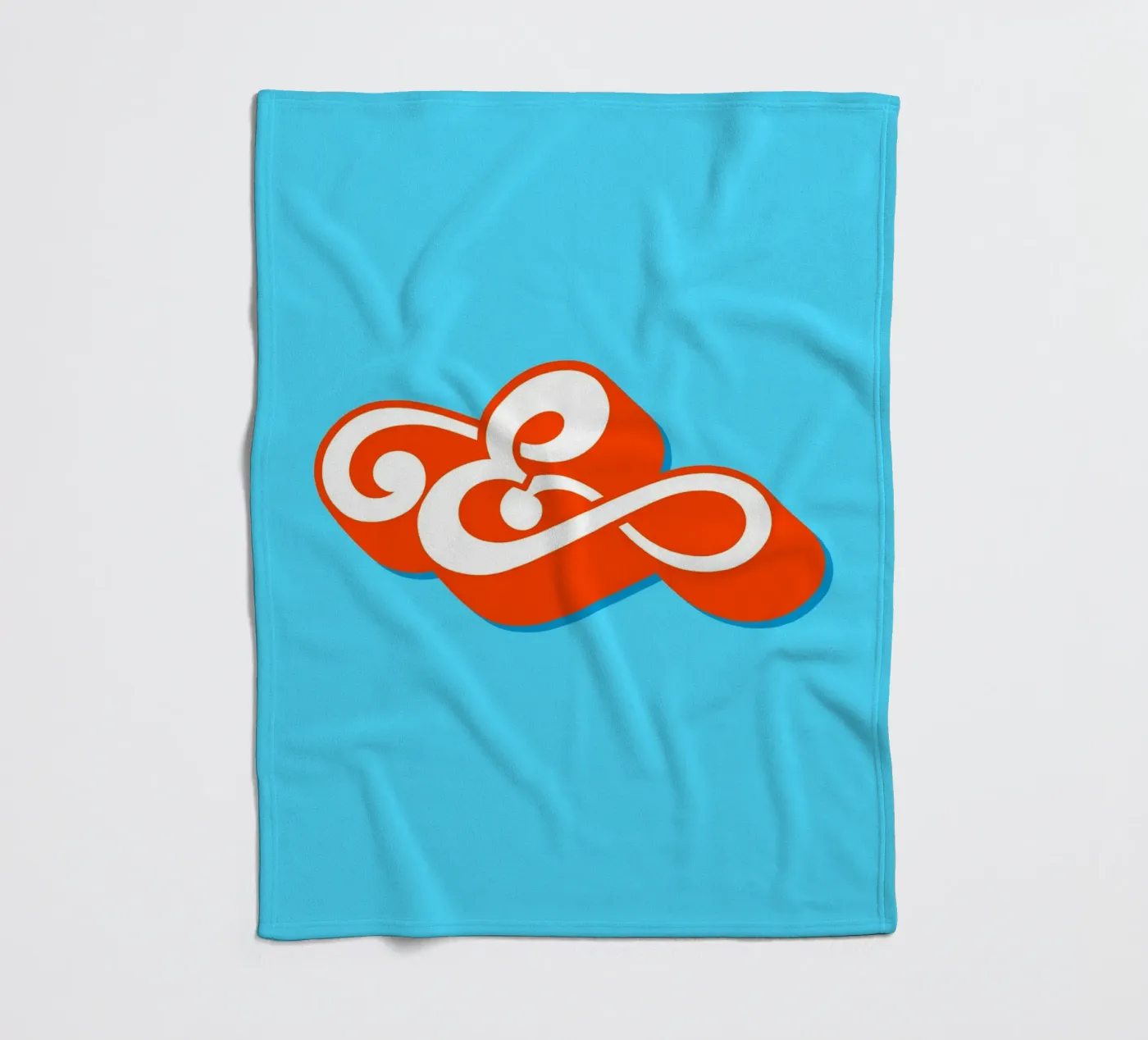 E orange fleecedeken van Glettering