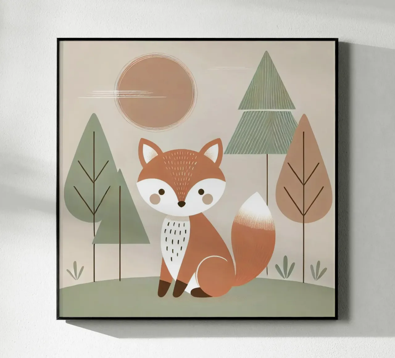 Fuchs im Wald acryl van Alegria Fantasia