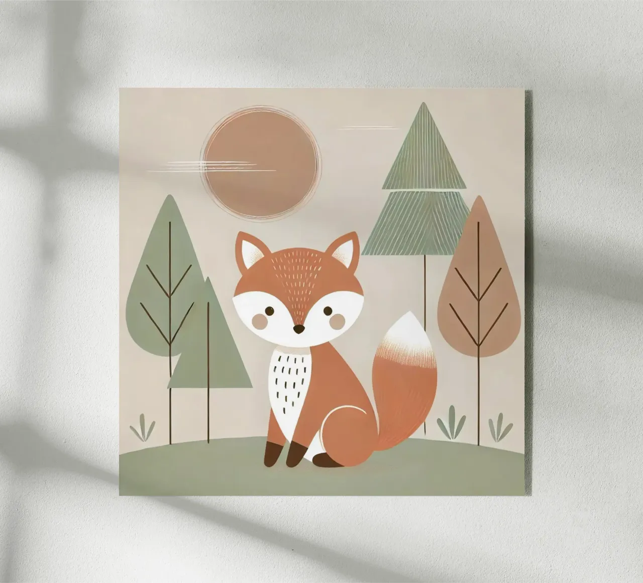 Fuchs im Wald acryl van Alegria Fantasia