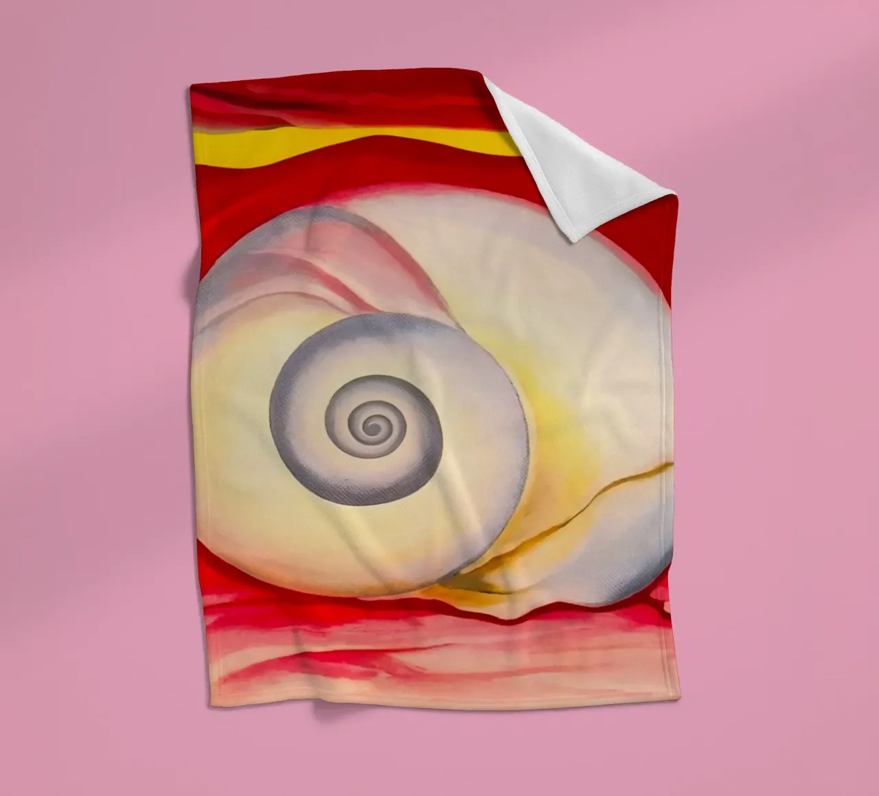 Georgia O'Keeffe - Collina rossa e conchiglia bianca, 1938 coperta in pile da Kinsley