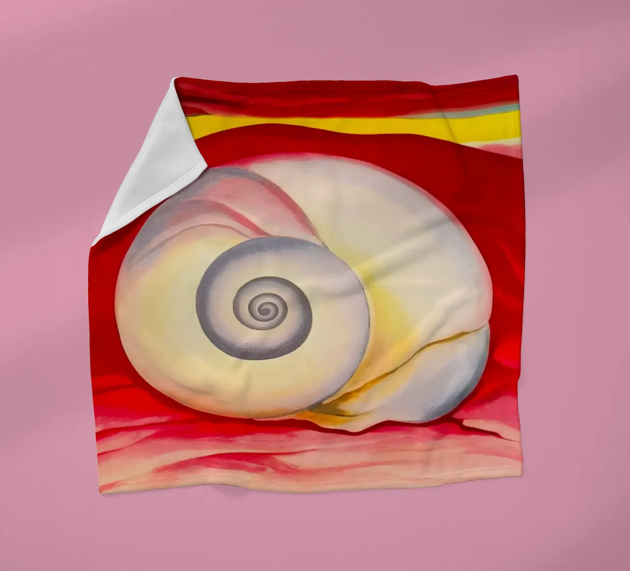 Georgia O'Keeffe - Collina rossa e conchiglia bianca, 1938 coperta in pile da Kinsley