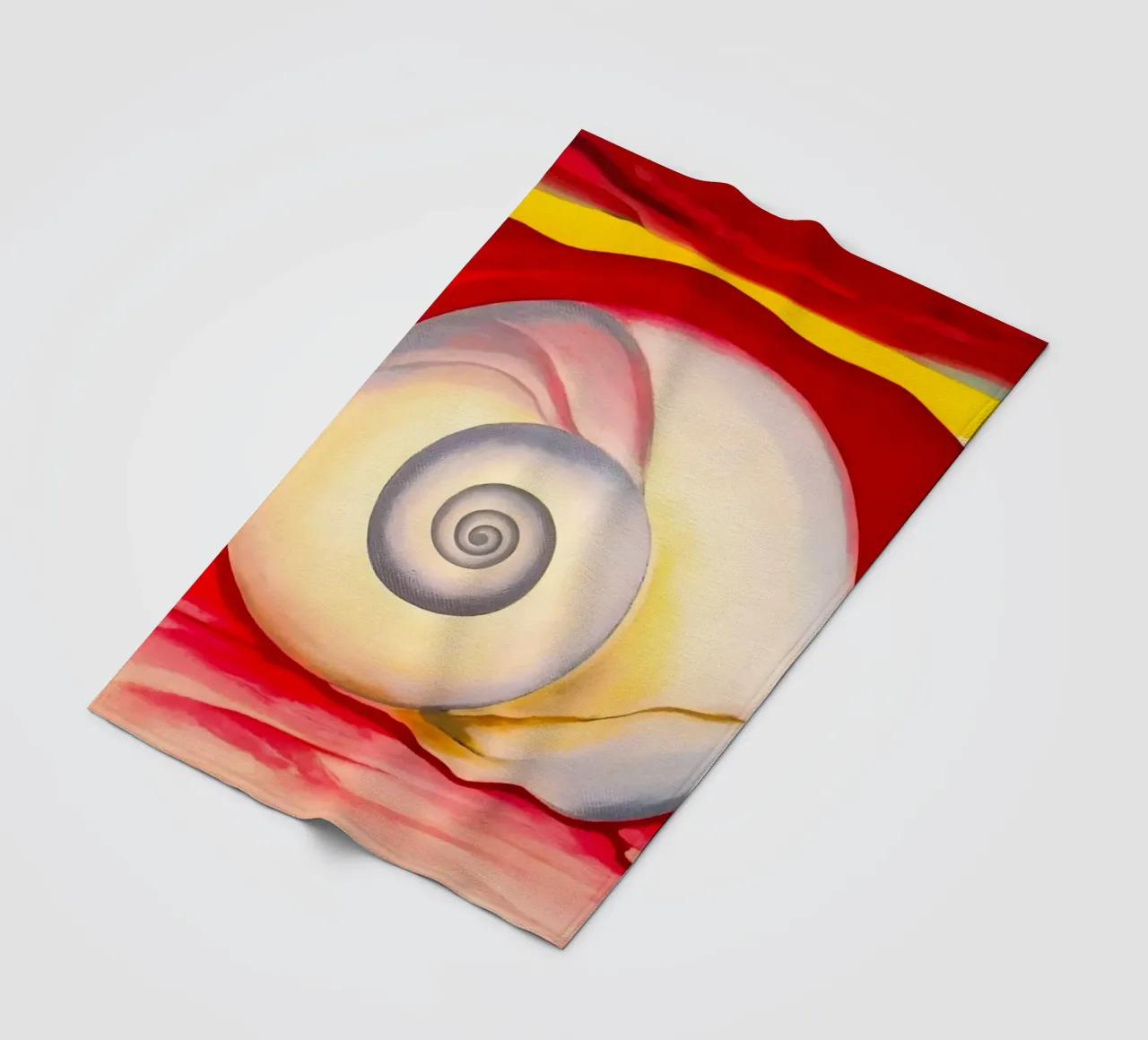Georgia O'Keeffe - Collina rossa e conchiglia bianca, 1938 coperta in pile da Kinsley