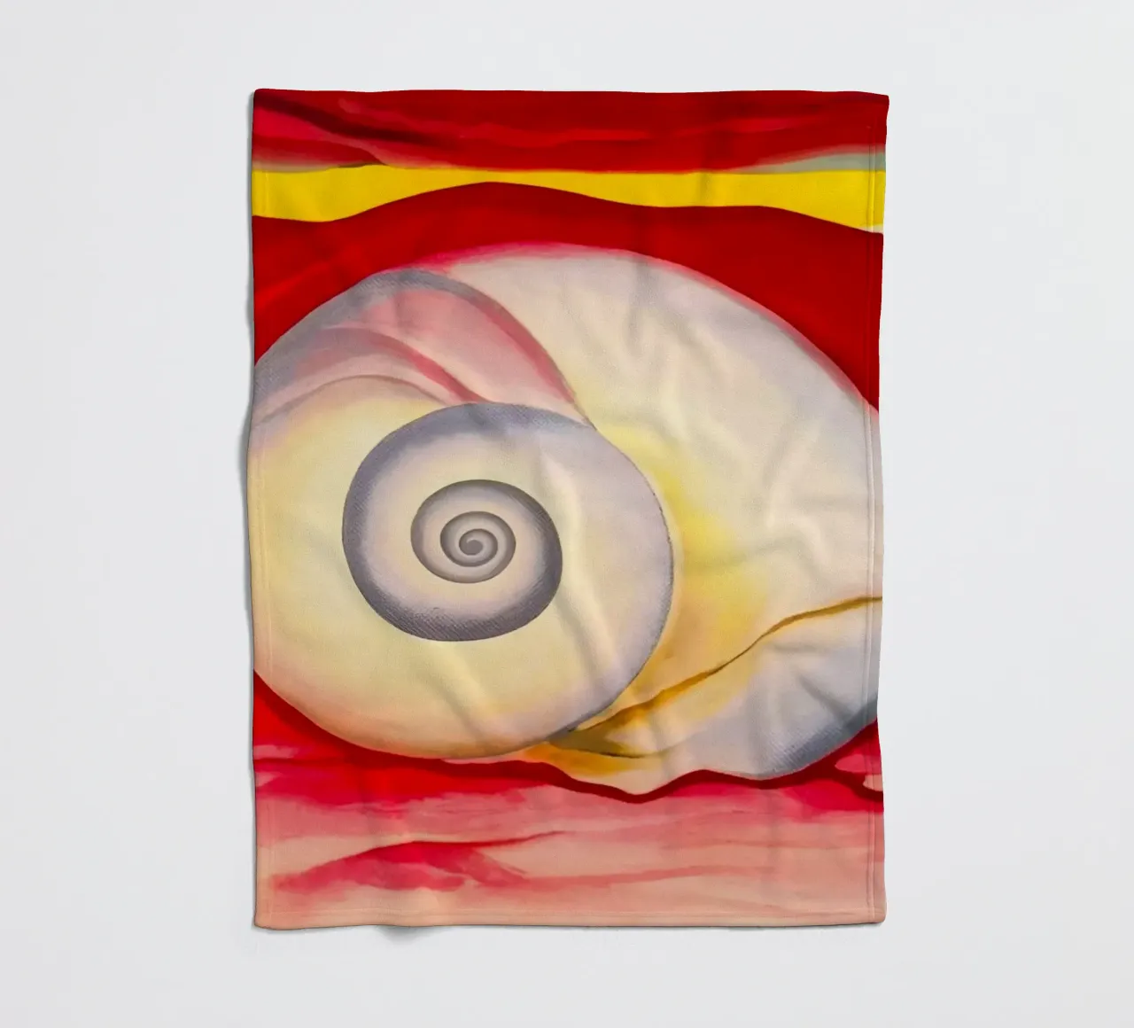 Georgia O'Keeffe - Collina rossa e conchiglia bianca, 1938 coperta in pile da Kinsley