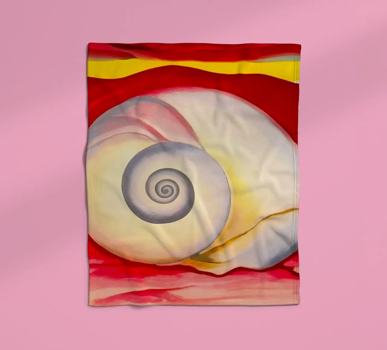 Georgia O'Keeffe - Collina rossa e conchiglia bianca, 1938 coperta in pile da Kinsley