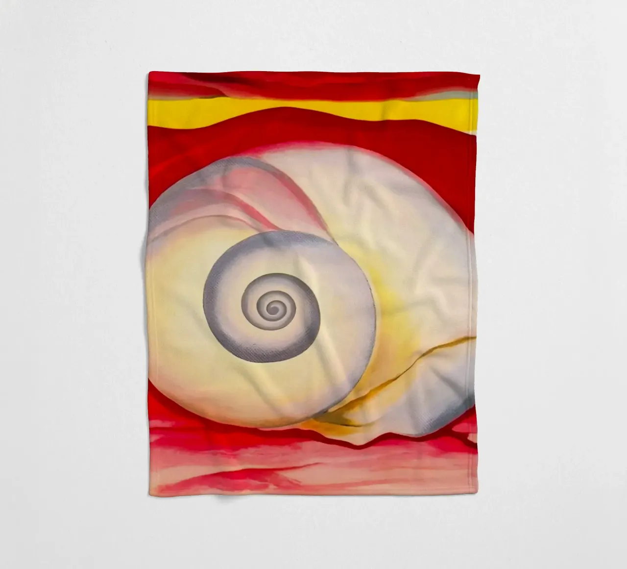 Georgia O'Keeffe - Collina rossa e conchiglia bianca, 1938 coperta in pile da Kinsley