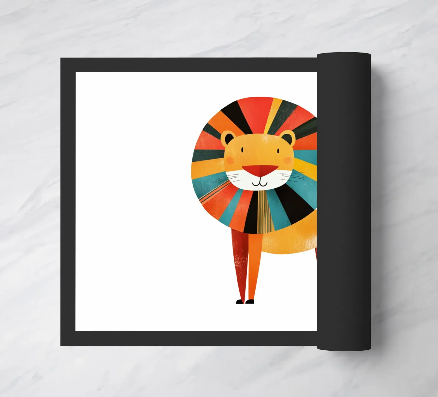 Cute Lion doormat by HookASmile