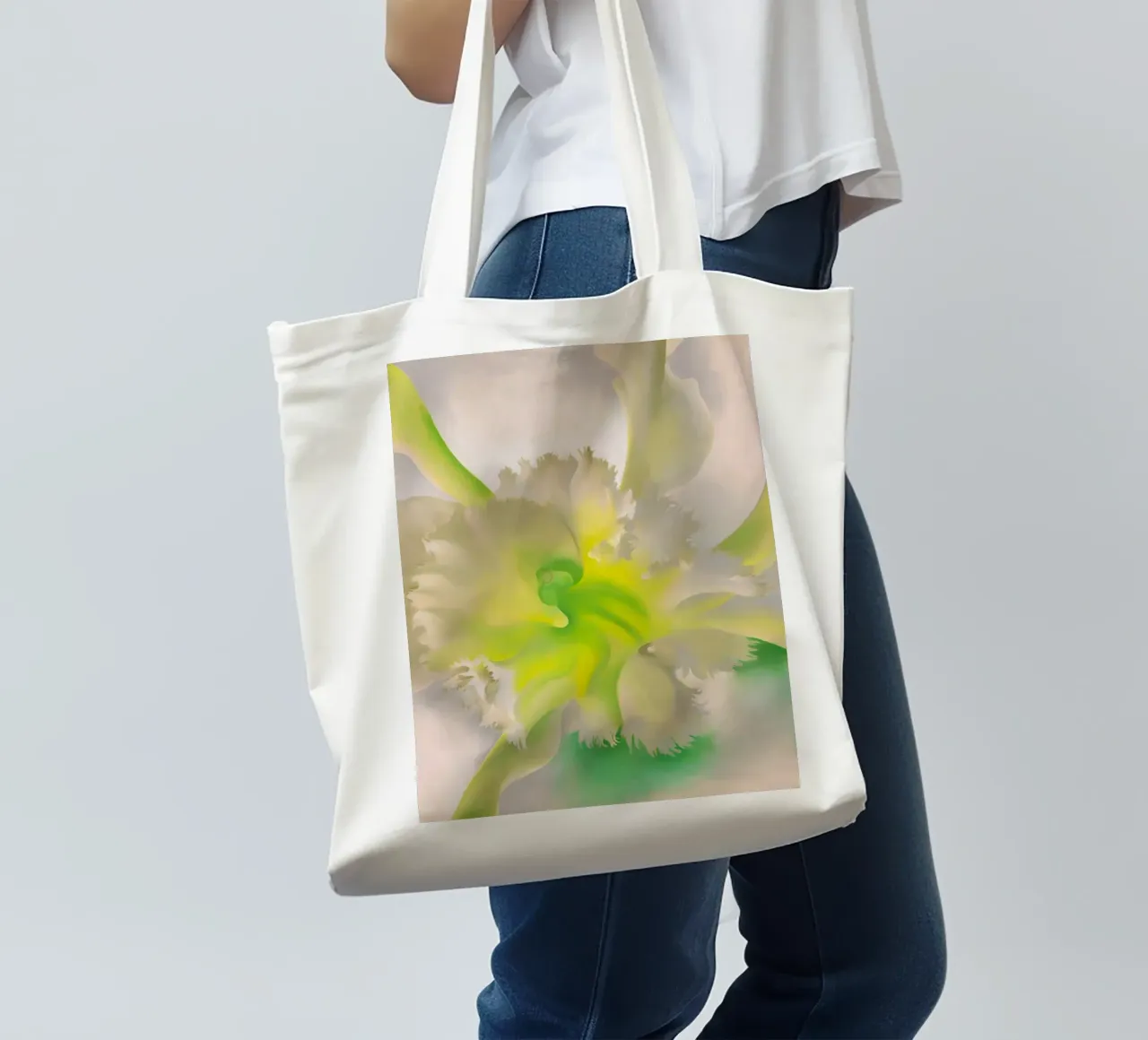 Georgia O'Keeffe - Un'orchidea, 1941 borsa in juta da Kinsley