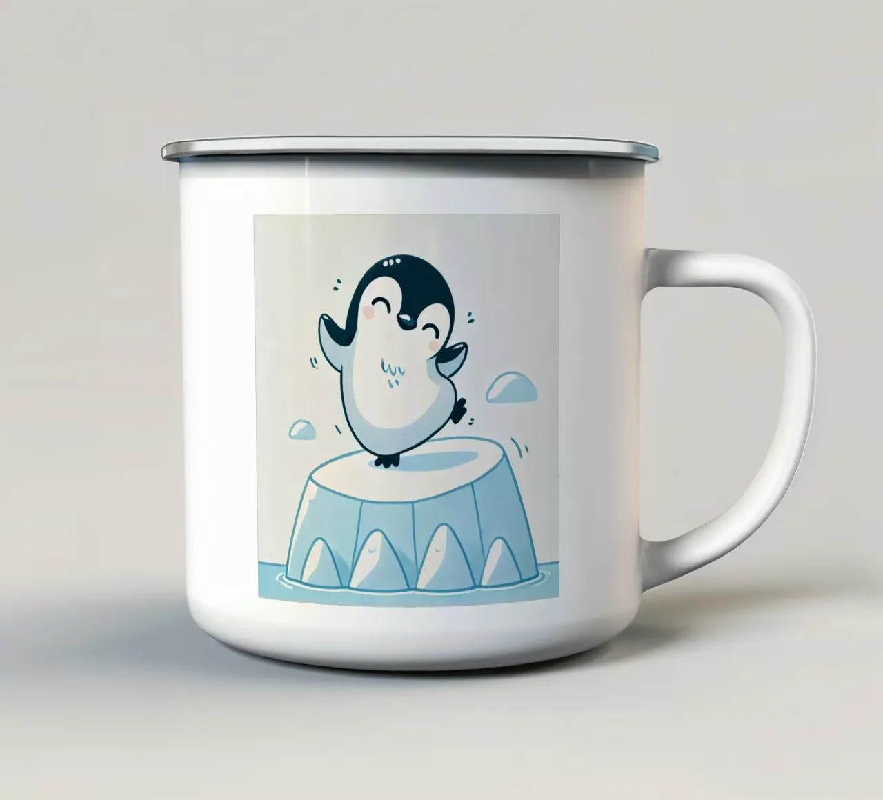 Pinguino ballerino tazza in smalto da Alegria Fantasia