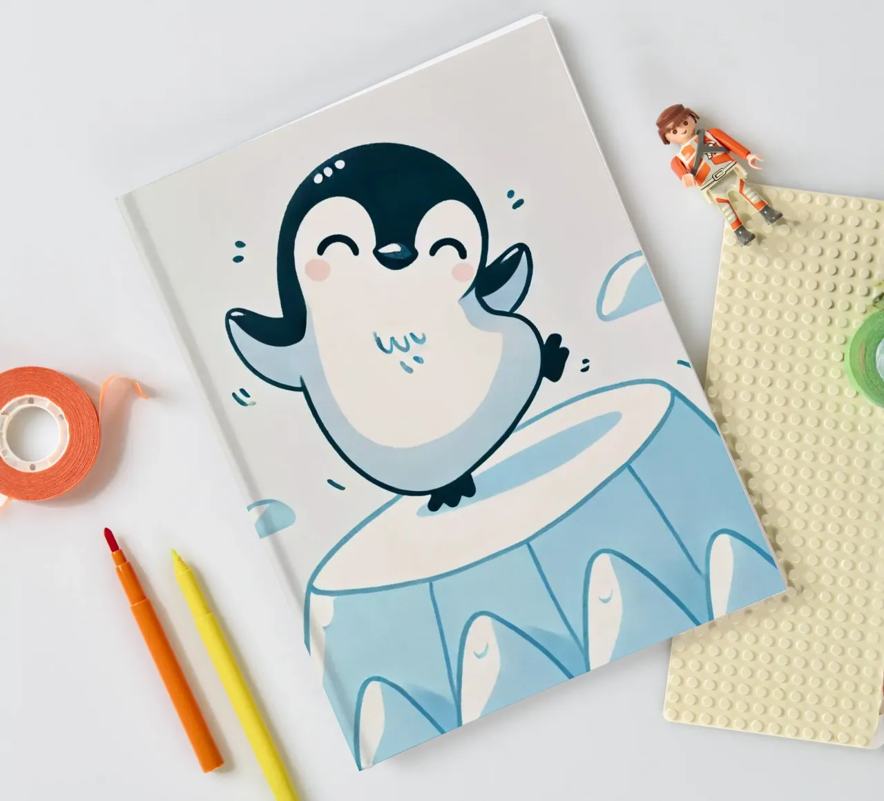 Dancing penguin notebook by Alegria Fantasia