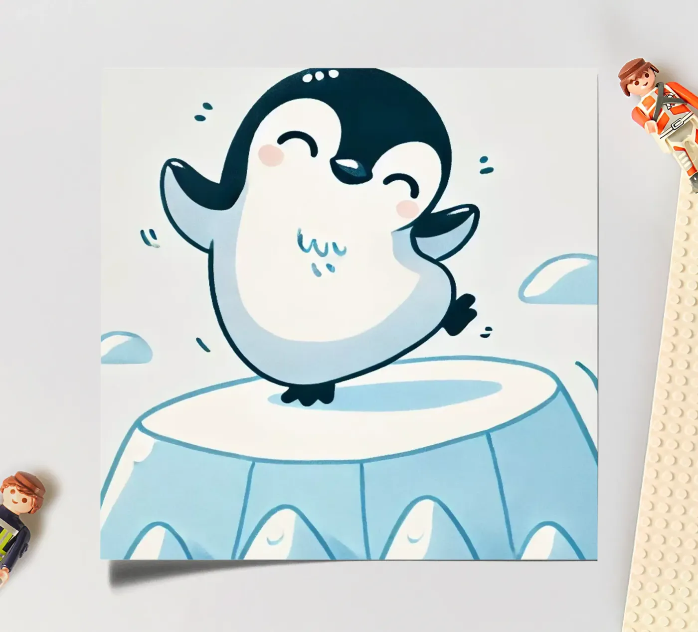 Dancing penguin sticker sheet by Alegria Fantasia