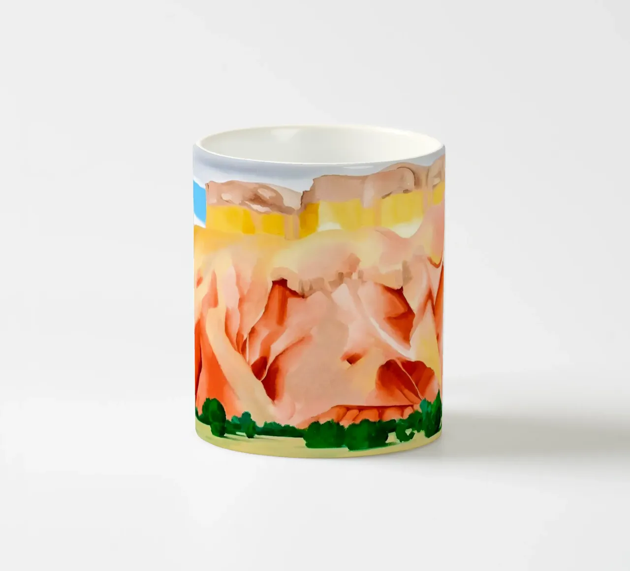 Georgia O'Keeffe - Il mio cortile, 1937 tazza in ceramica da Kinsley