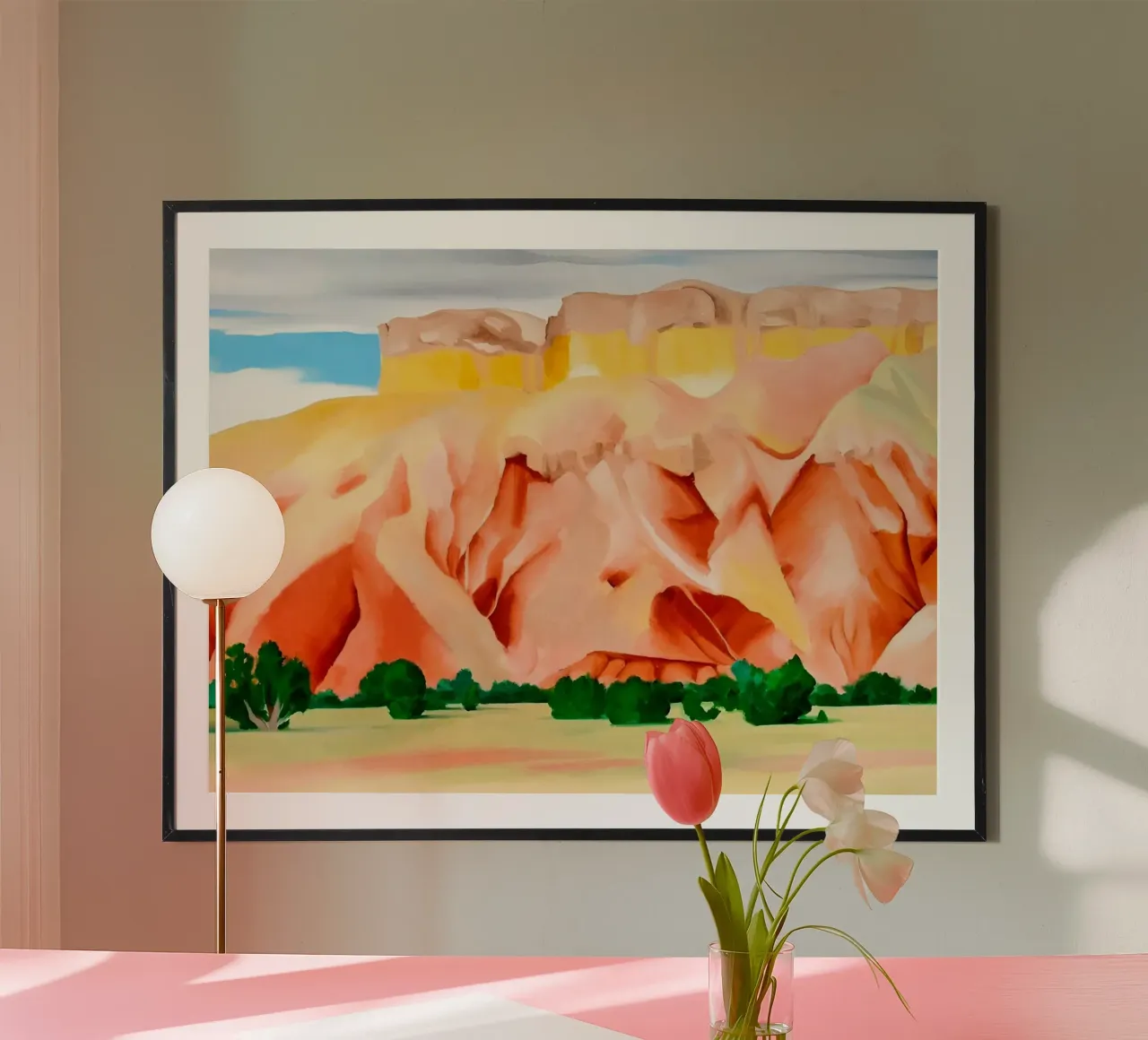 Georgia O'Keeffe - Il mio cortile, 1937 poster con telaio in alluminio da Kinsley
