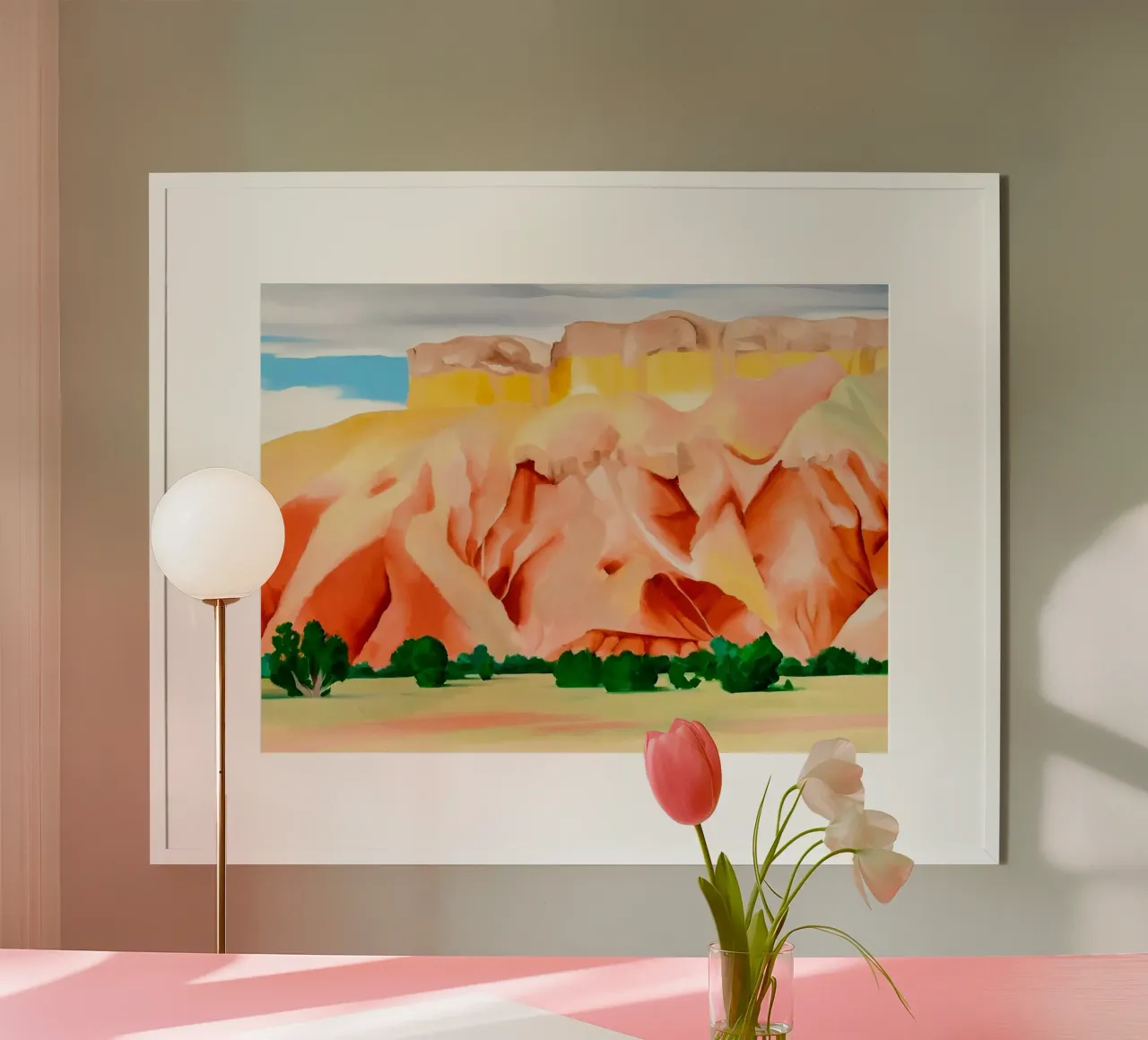 Georgia O'Keeffe - Il mio cortile, 1937 poster con telaio in alluminio da Kinsley