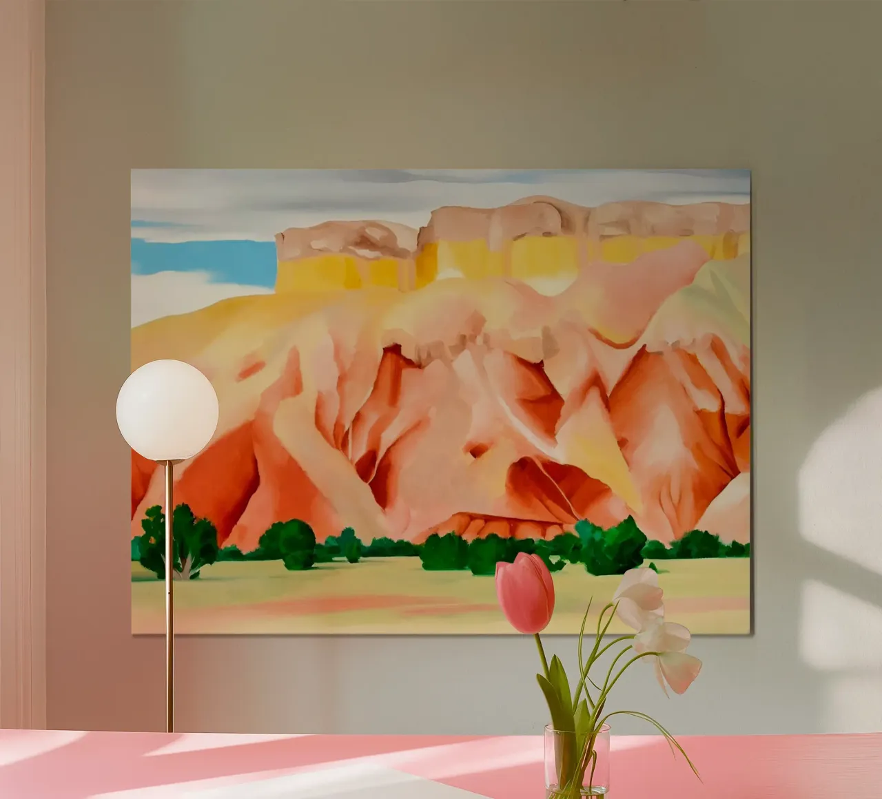 Georgia O'Keeffe - Il mio cortile, 1937 poster con telaio in alluminio da Kinsley