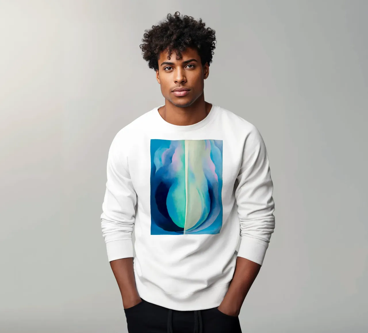 Georgia O'Keeffe - Abstracción Azul sudadera de Kinsley