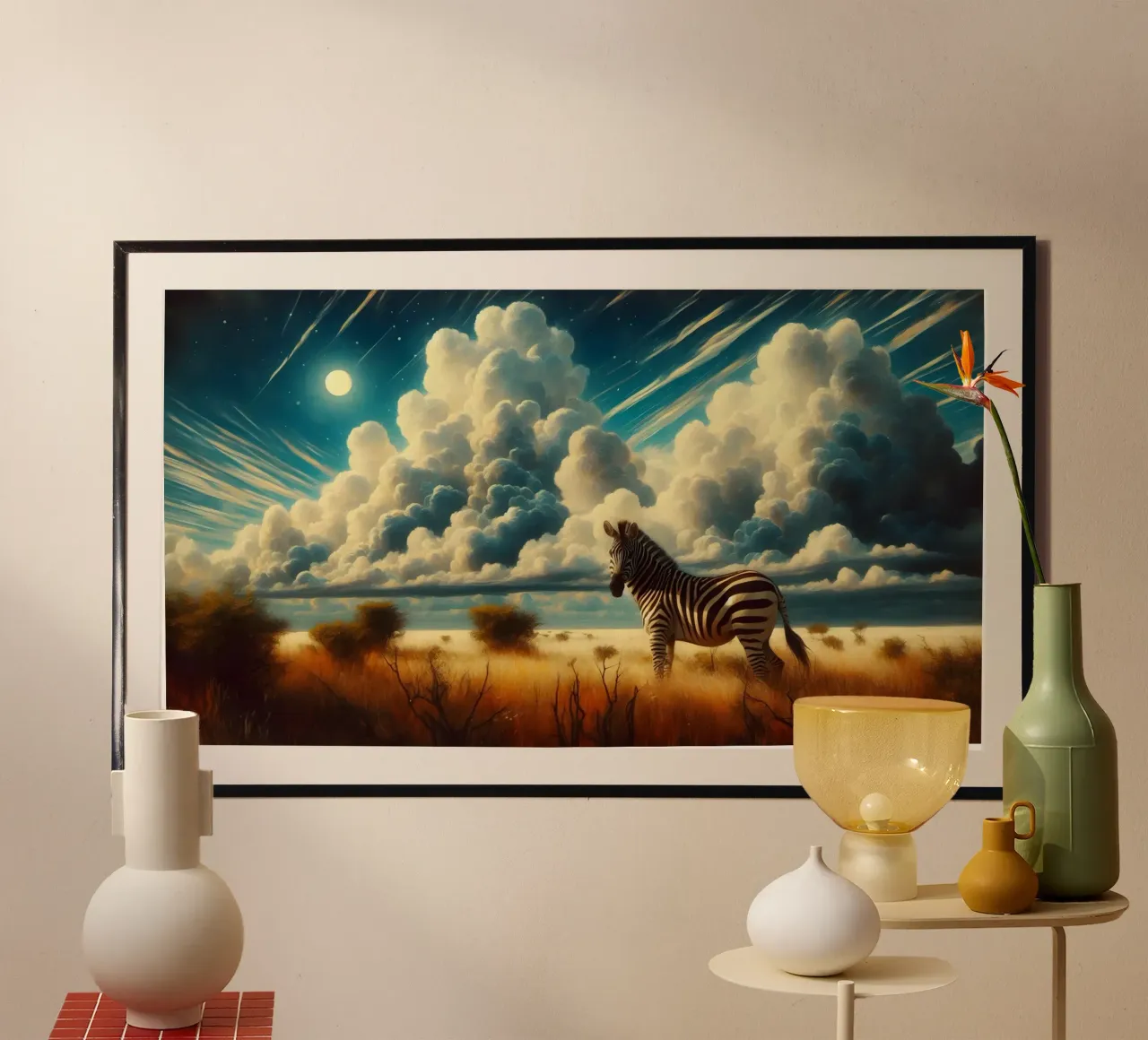 ZEBRE poster con telaio in plastica da RUBIANT ART