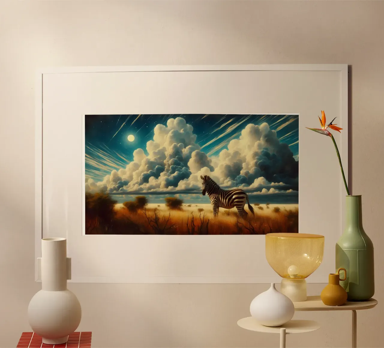 ZEBRE poster con telaio in plastica da RUBIANT ART