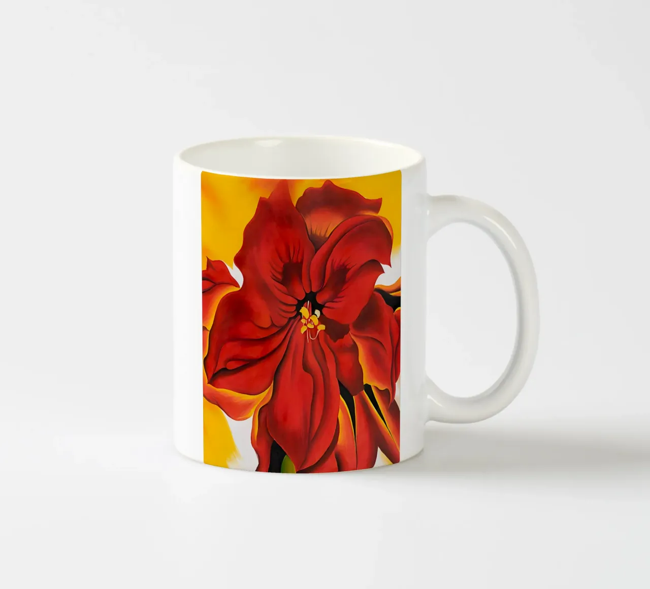 Georgia O'Keeffe - Amaryllis rosso tazza in ceramica da Kinsley