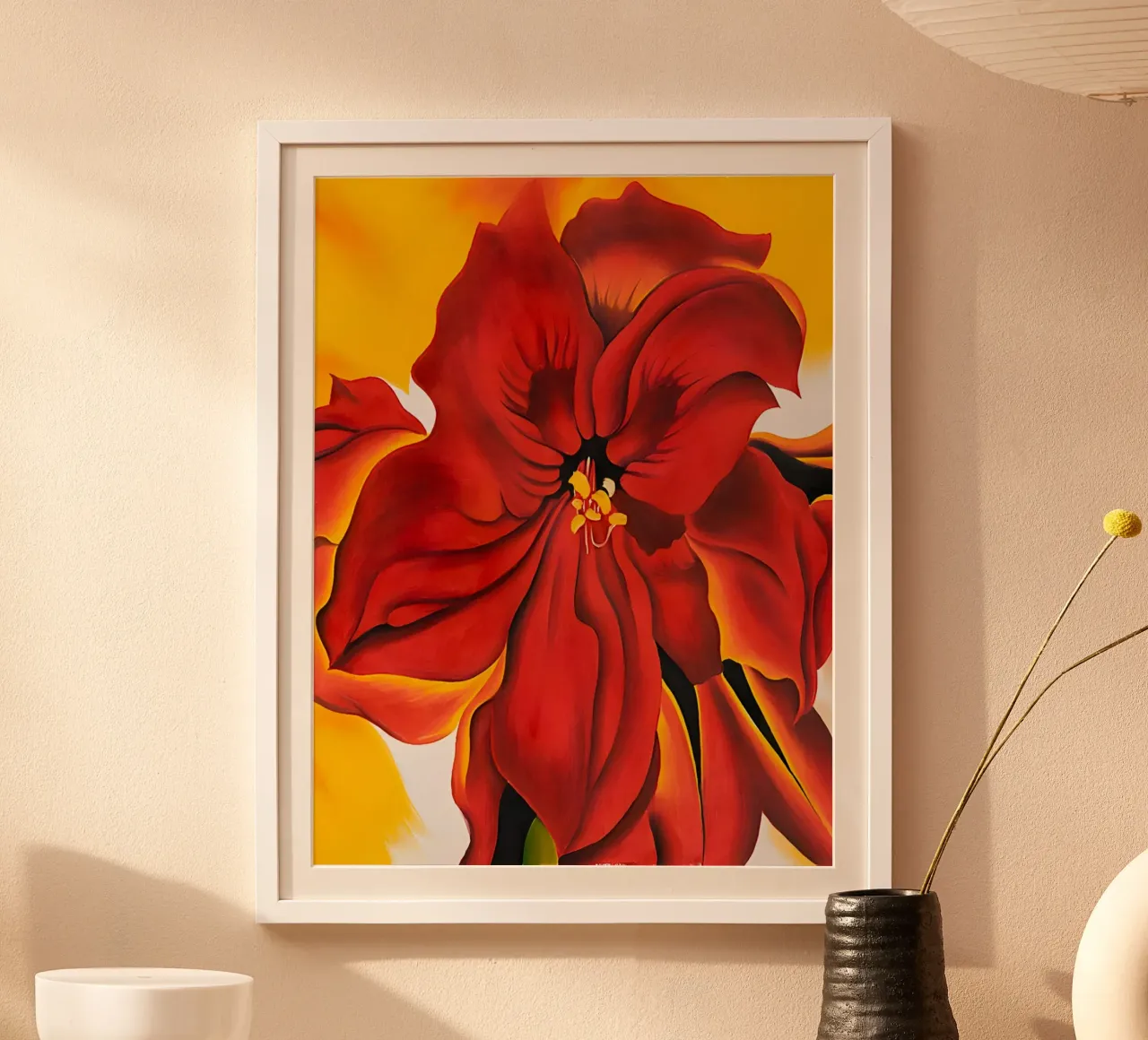 Georgia O'Keeffe - Amaryllis rosso poster da Kinsley