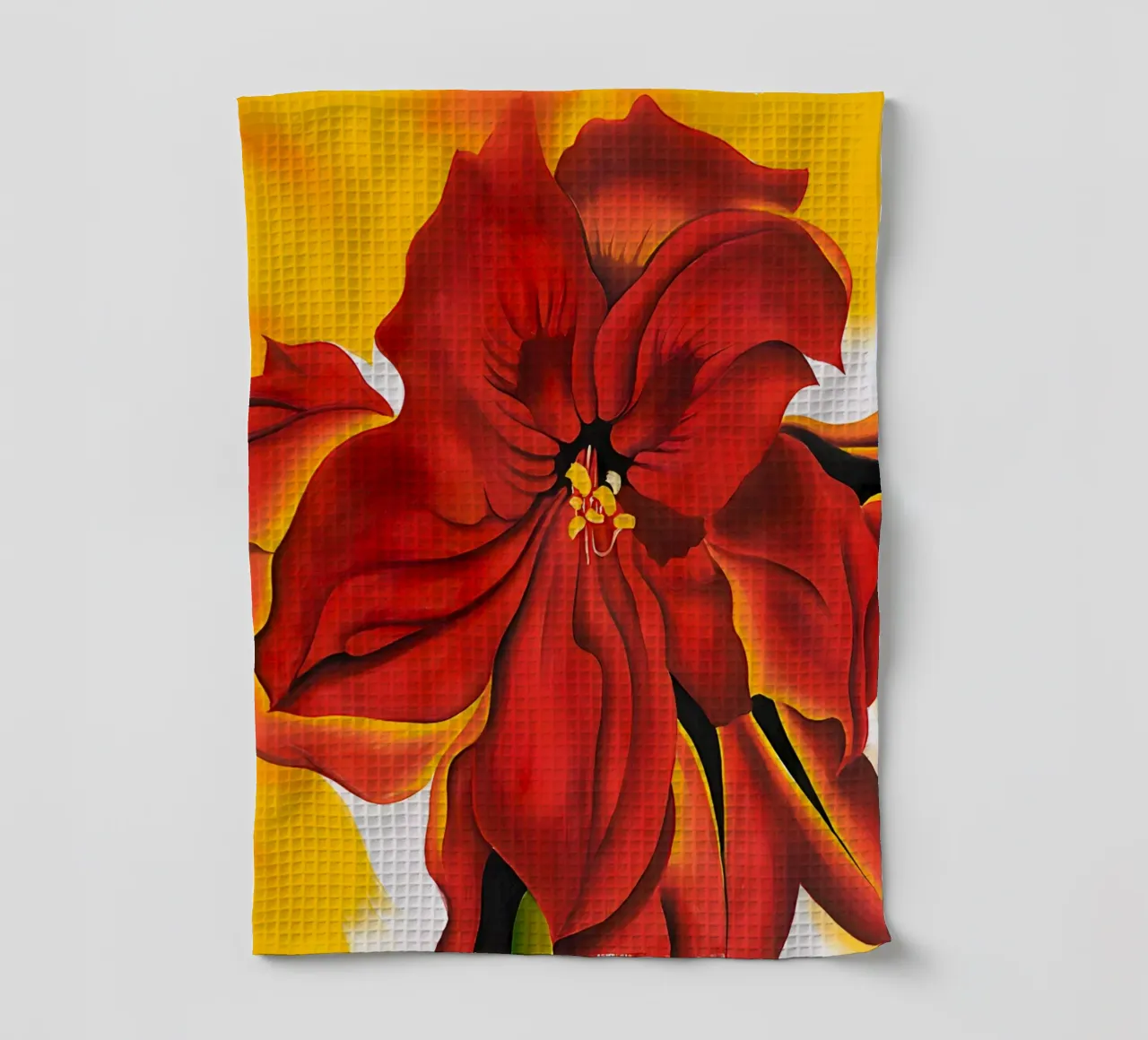 Georgia O'Keeffe - Amaryllis rosso canovaccio da cucina da Kinsley