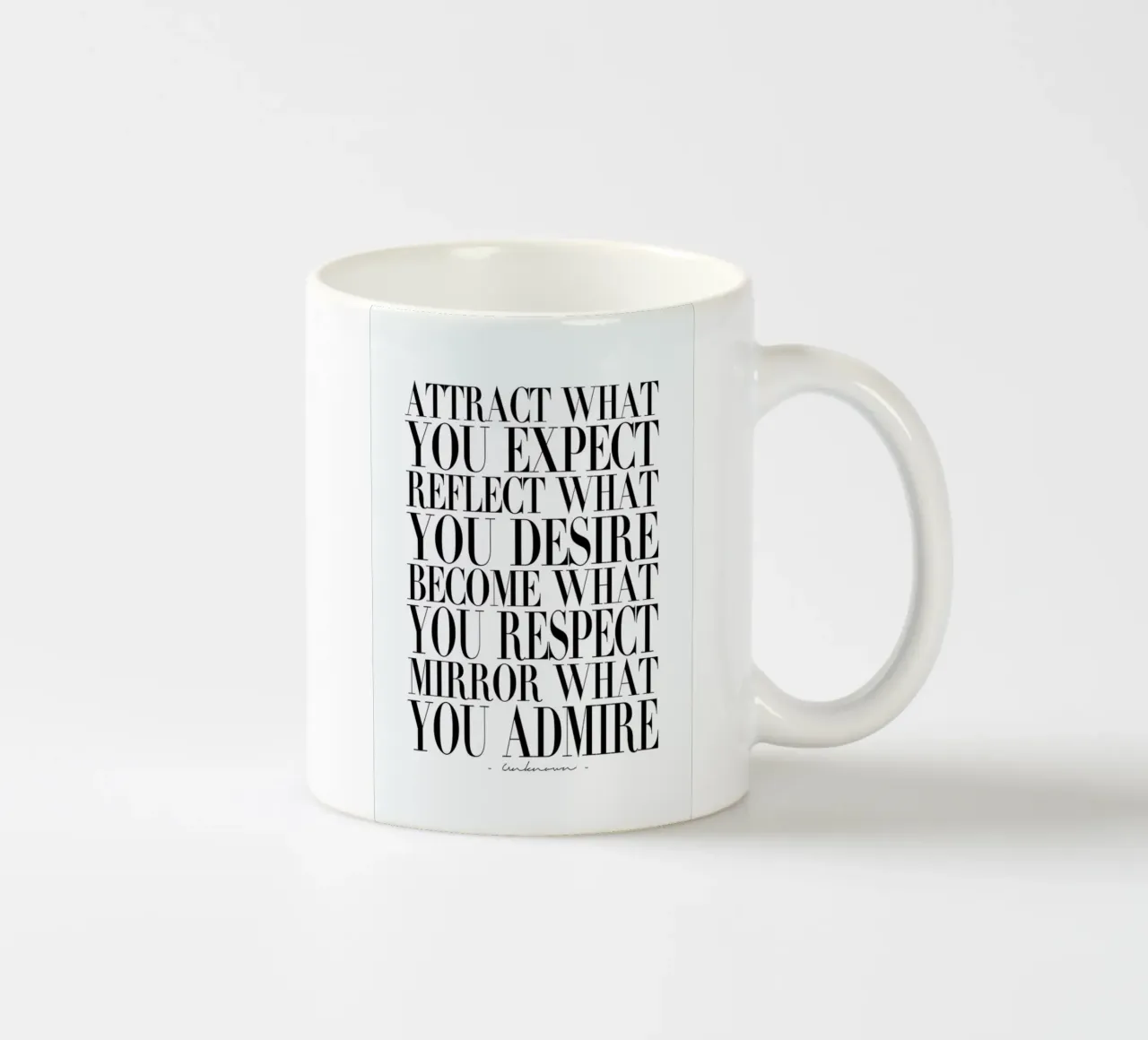 Attract What You tazza in ceramica da Honeymoon Hotel