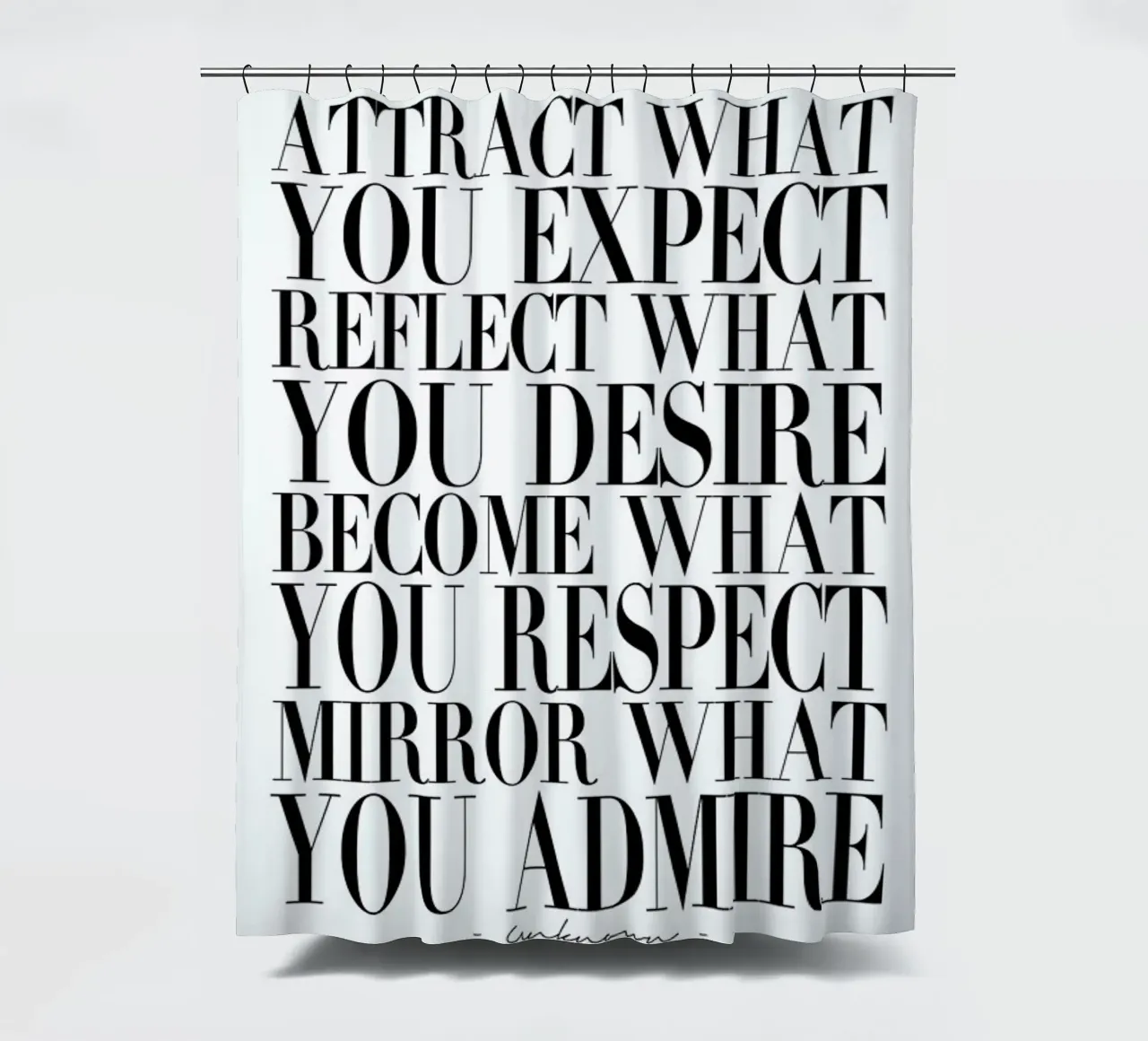 Attract What You tenda da doccia da Honeymoon Hotel