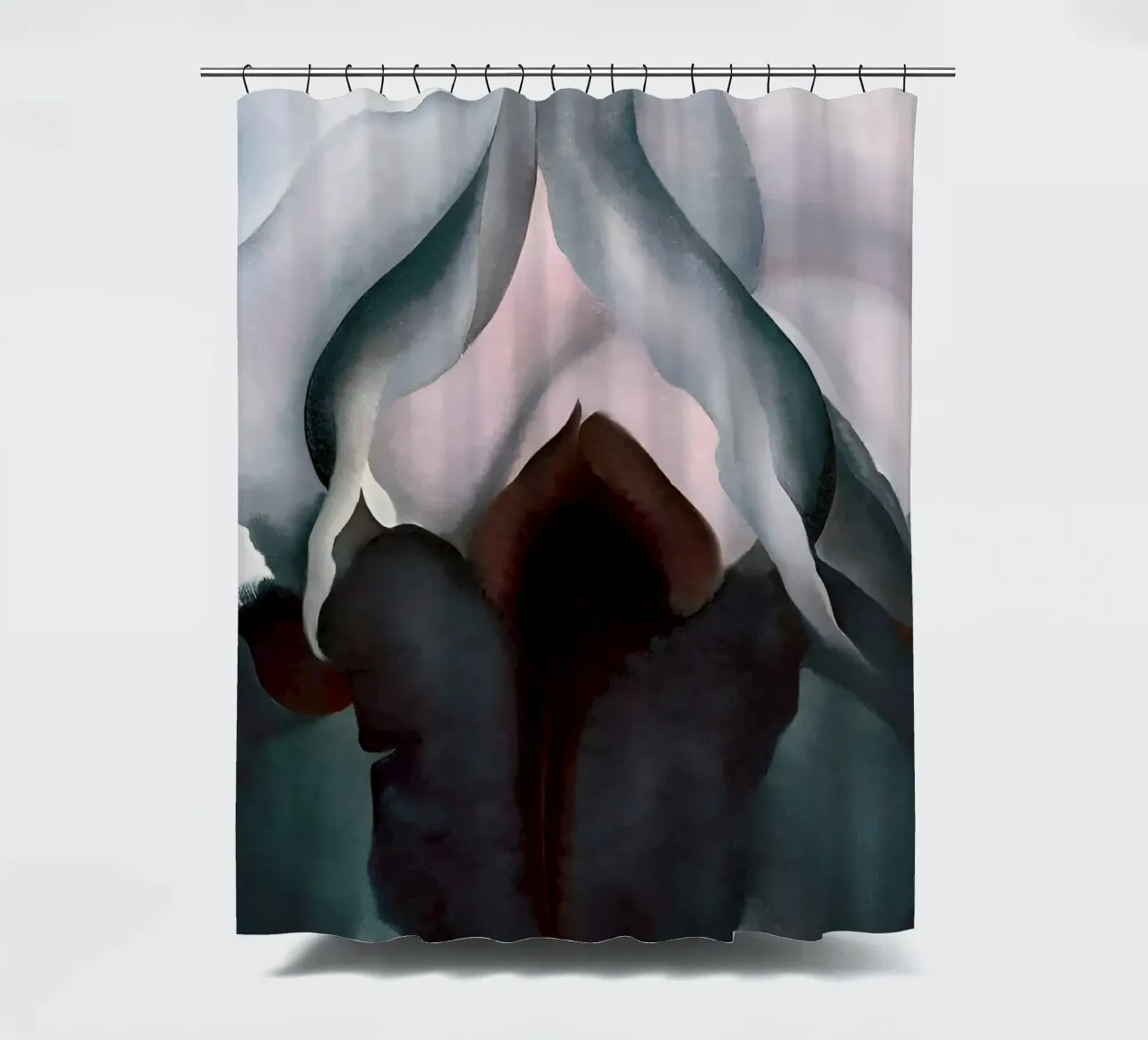 Georgia O'Keeffe - Black Iris III , 1926 shower curtain by Kinsley