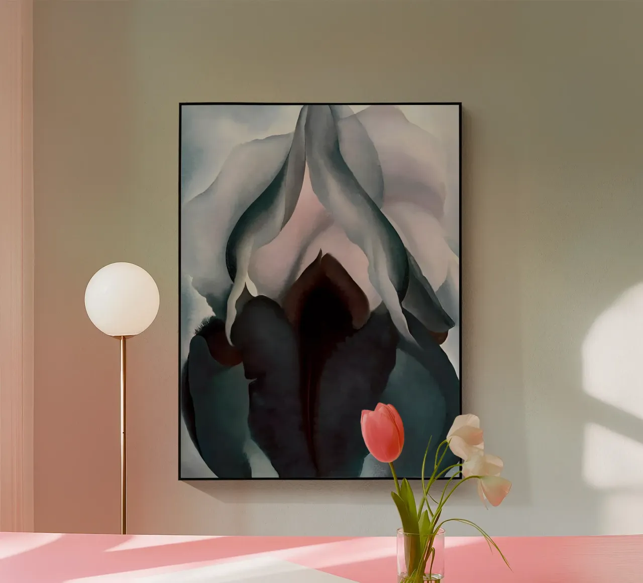Georgia O'Keeffe - Black Iris III , 1926 acrylic glass by Kinsley
