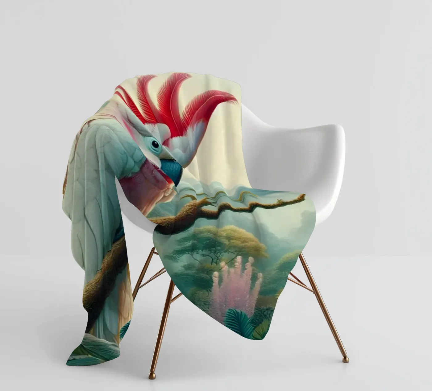 KAKAKATOEN Fleecedecke von RUBIANT ART