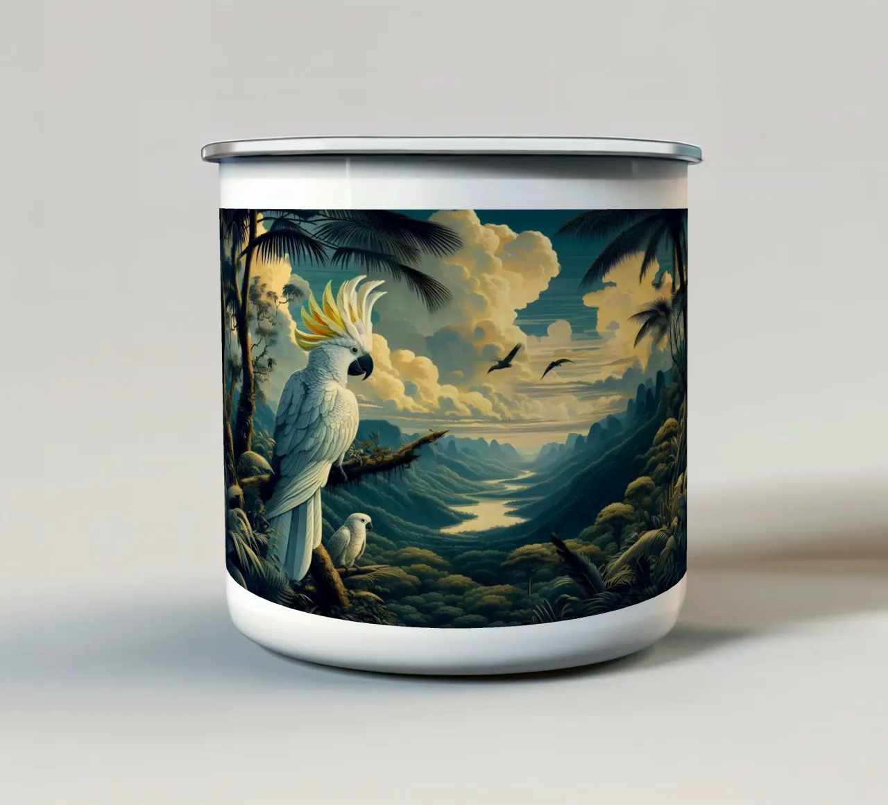 CACATOI tazza in smalto da RUBIANT ART