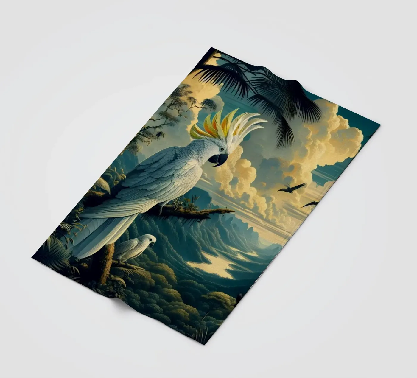 CACATOES fleece blanket by RUBIANT ART