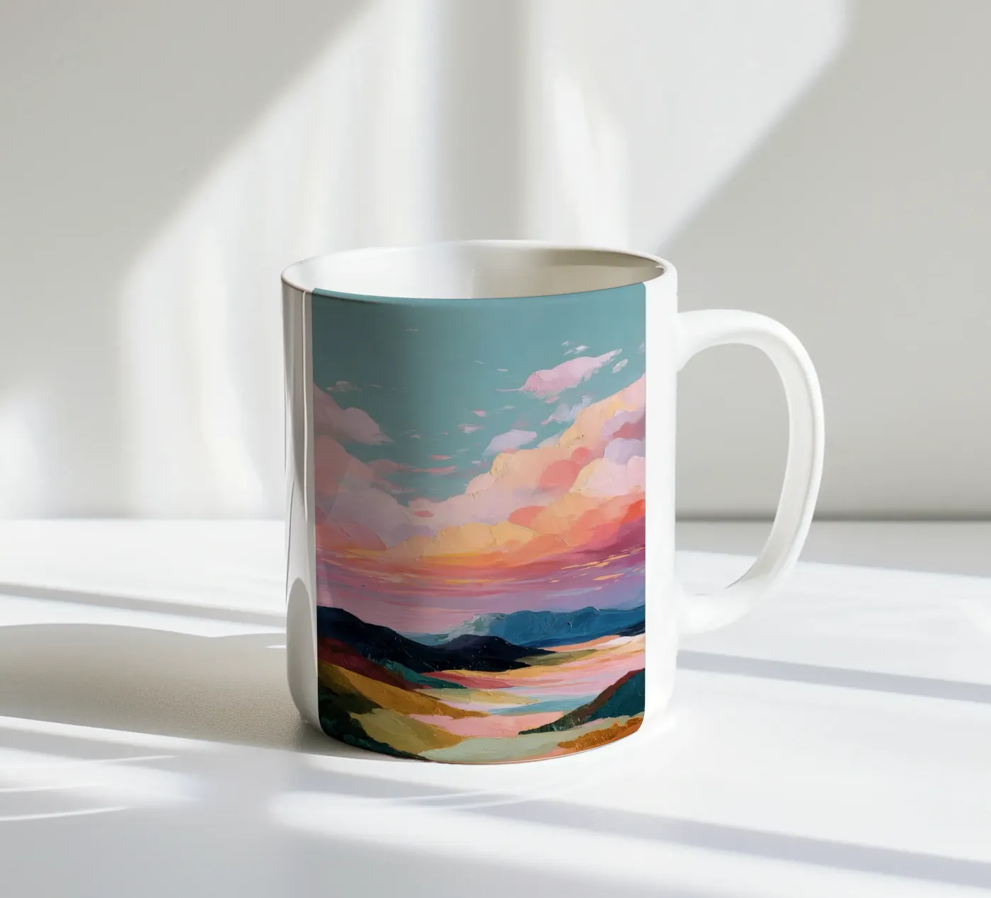 Soft Sky Reflection ceramic mug by softsoul