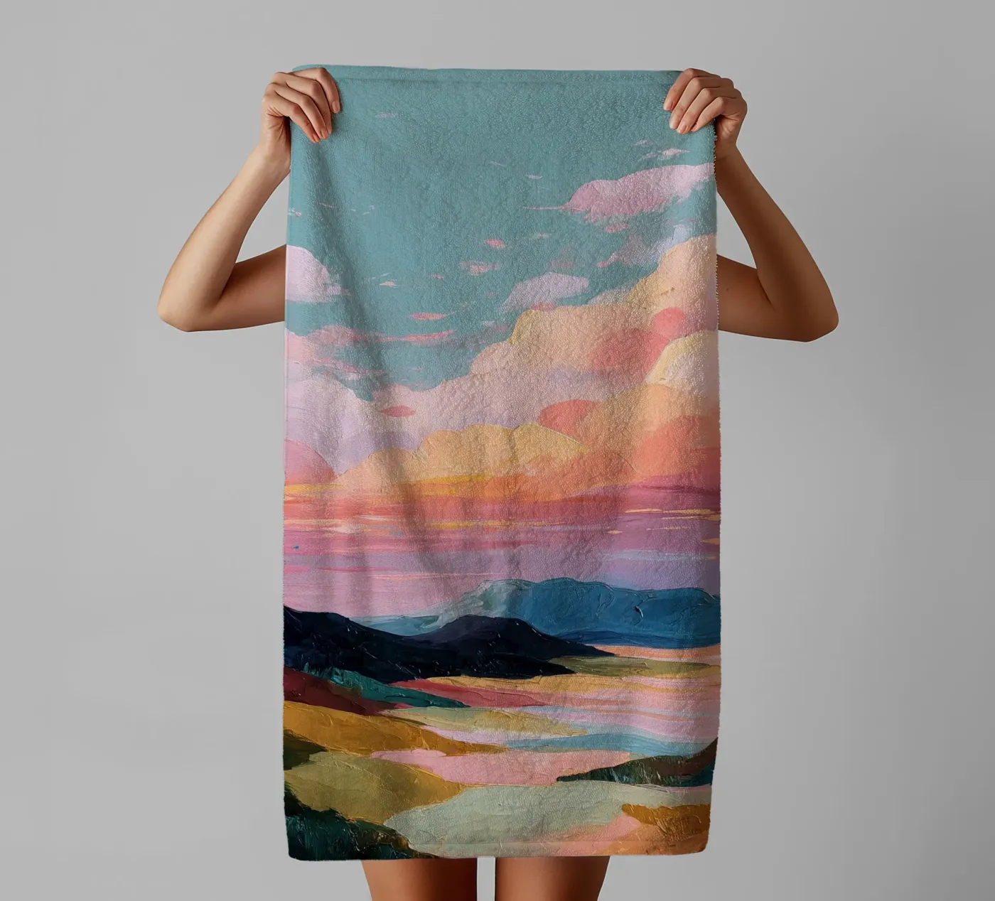 Soft Sky Reflection towel by softsoul