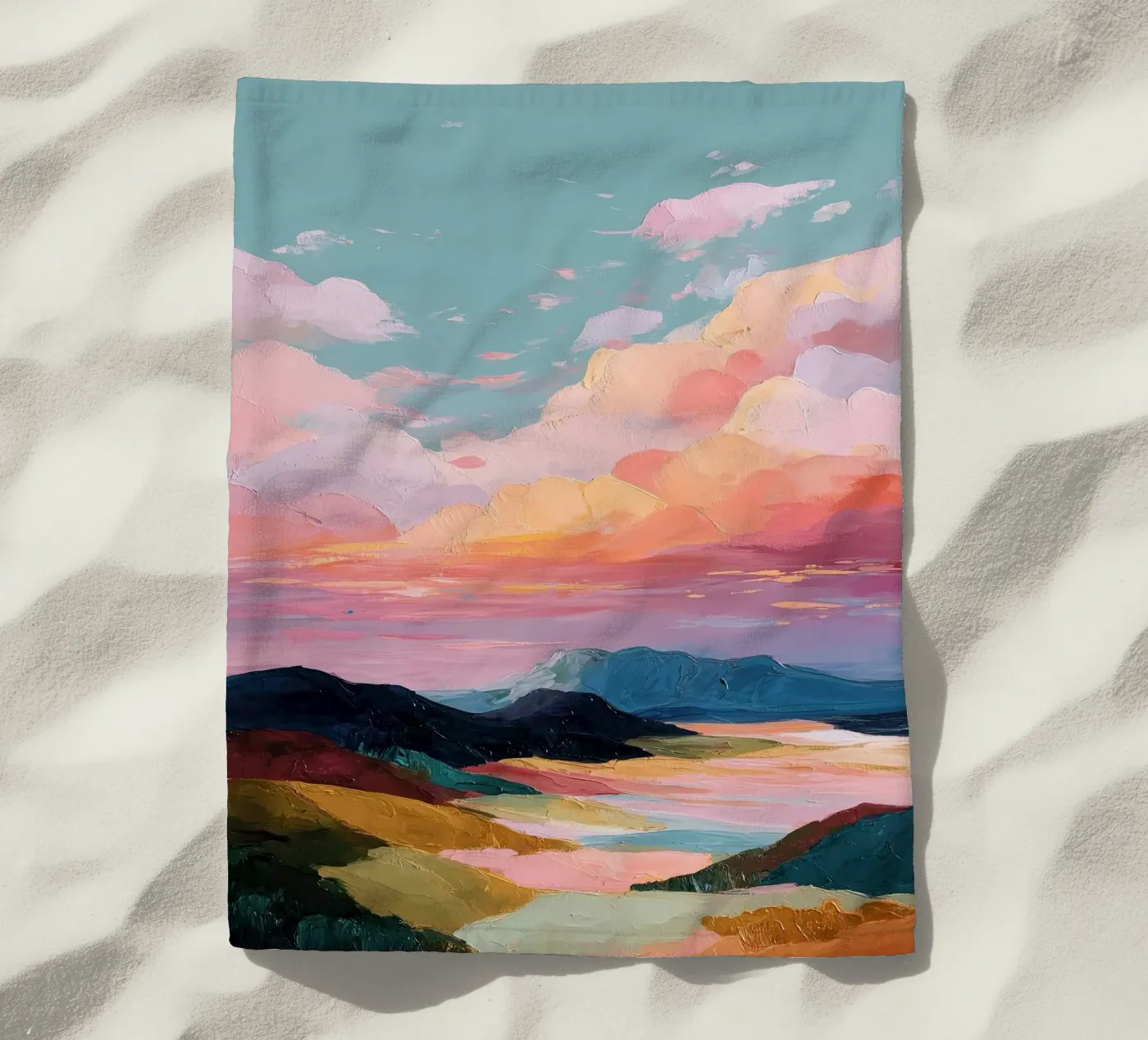 Soft Sky Reflection beach towel by softsoul