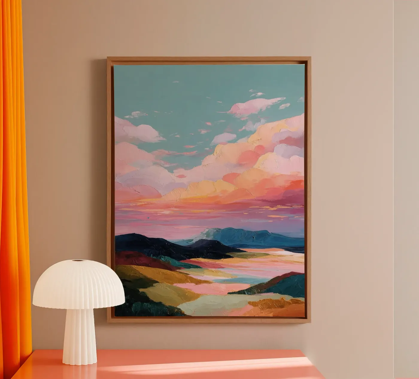 Soft Sky Reflection canvas by softsoul