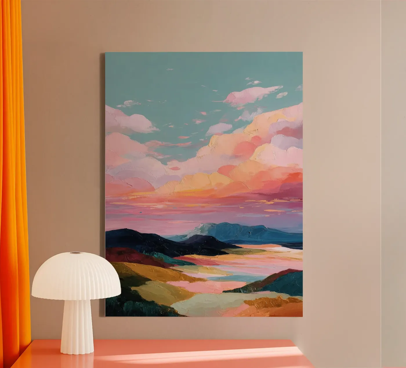 Soft Sky Reflection canvas by softsoul