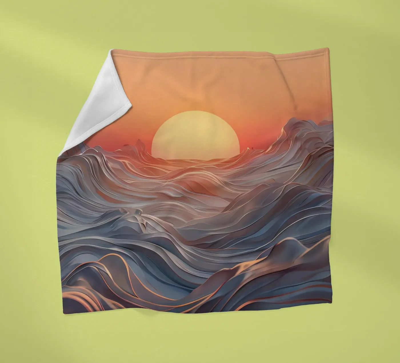 Sunset Symphony fleece blanket by Artistic-shop