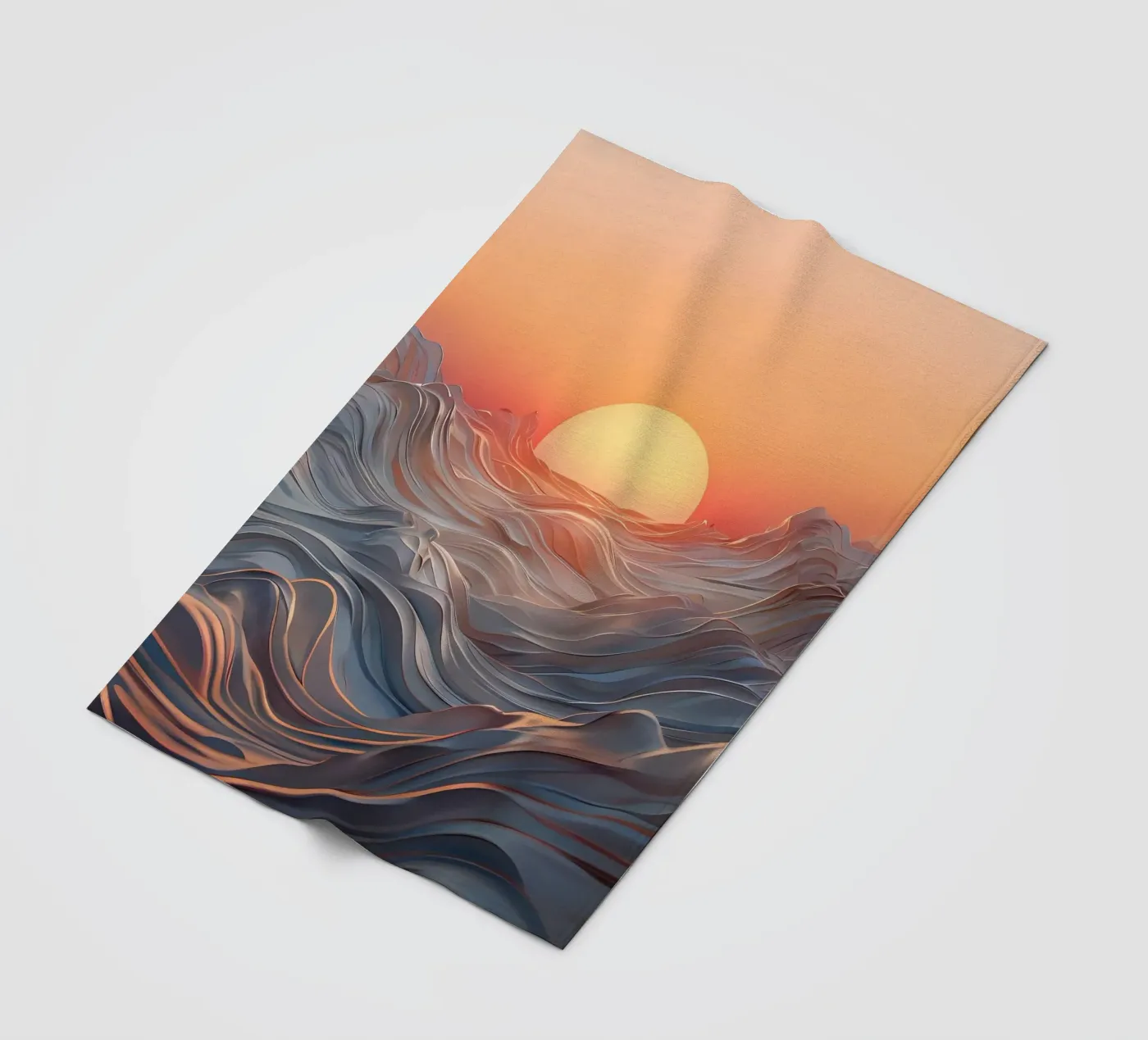 Sunset Symphony fleece blanket by Artistic-shop